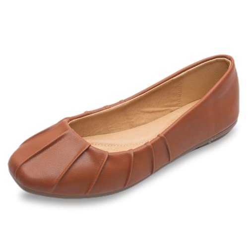 Sixth Street Womens Casual Comfortable and Lightweight Ballerina Ballet Flats-Brown-(Size-36) (B0B829SL4F) Amazon Price History, Amazon Price Tracker
