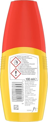 Autan Multi Insect Pumpspray, Multi-Insektenschutz vor Mücken, Stechfliegen und Zecken, Travel Essentials, 1er Pack (1 x 100 ml)