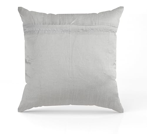 Image of TEXIVA Premium Velvet Cushion Covers Set of 5, 16x16 Inch Sofa Cushion Covers with Hidden Zipper, Modern Chevron Pattern - Grey