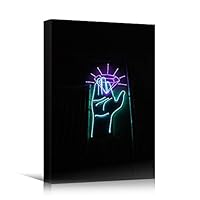 Canvas Wall Art Light Quotes Bedroom Industrial Inspirational Modern Art Multicolor Neon Photography Quotes Urban - 12x18 inches