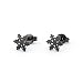 Produktbild AllRing Ohrringe Fashion Elegant Titan Edelstahl Schneeflocke Nadel Ohrstecker für Frauen Modeschmuck Accessoires Schwarz