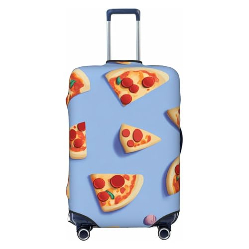 Pizza Elastic Travel Luggage Cover, Washable Spandex Suitcase Protector, Anti-Scratch Fits 18-32 Inch