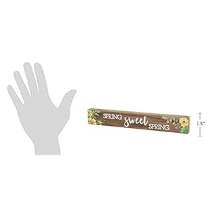 Collins painting rustic wood grain shelf sitter sign wooden tabletop decoration for spring easter home decor  urban country home decor