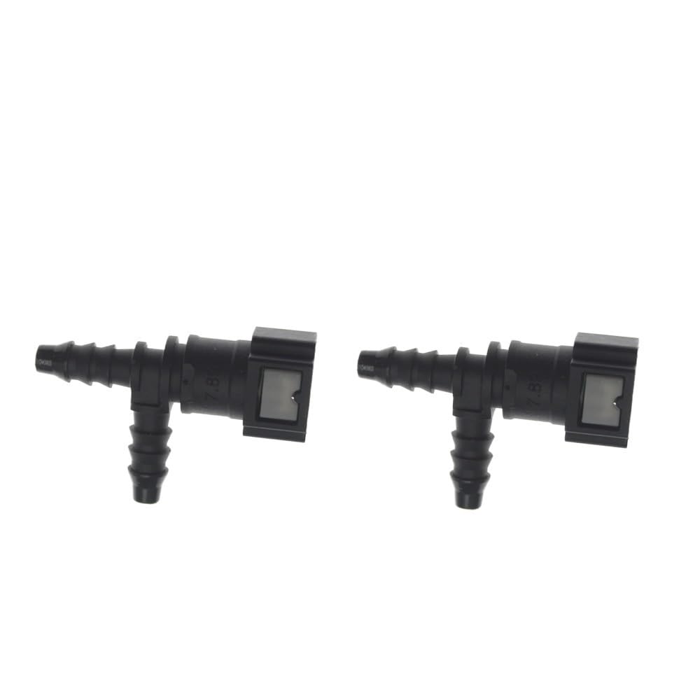 Jhjozsw 2 Pcs 1/2/5/10 Car Fuel Line Tee Connector Hose Coupler 7.89 Id6 Rubber Nylon Oil Pipe Connect Disconnect Release Pa12(2 Pcs)