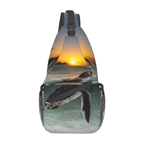 Turtle Shoulder Bag Sea Turtle Sling Backpack Daypack Casual Backpack Hiking Bag Beach Backpack Bag