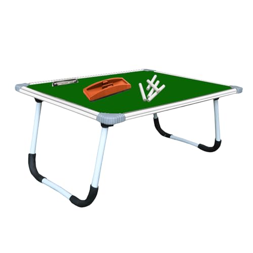 Image of YAJNAS Green Chalkboard & Laptop Table | Portable Lap Desk with Laptop Support for Bed, Home, & Office | Foldable Study Desk with Writable Chalkboard for Presentation - (15 x 26, Green)