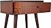 Decor Therapy Mid Century 1-Drawer Wood Side Table, Light Walnut
