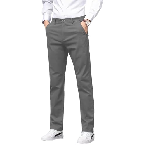 Men's Classic Stretch Dress Pants Slim Fit Skinny Suit Pants