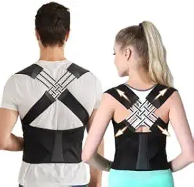 Colete Corretor de Postura Ortopédico Ajustável Postufit – Cinta Lombar e Cervical para Coluna, Alívio de Dores nas Costas, Melhora a Postura e o Sono, Produto - Velcro/unisex (Extra GG)