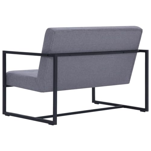 Sofá de 2 plazas para pisos pequeños con reposabrazos ergonómicos y base sólida 7