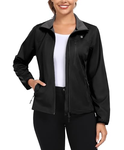 Little Donkey Andy Women's Lightweight Jacket Athletic Lapel Zip Up Workout Casual with 3 Pockets for Running Golf Hiking