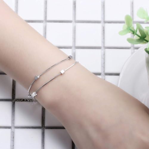 Bracelet de chaîne de liaison double couche d'une finition remarquable - 5