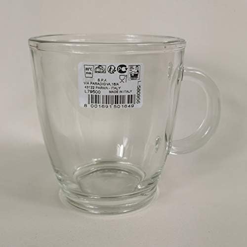 Get Goods 350ml Latte Glasses - Thick Toughened Glass Mugs - Coffee/Tea/Espresso/Cappuccino - Dishwasher Safe (4 glasses)