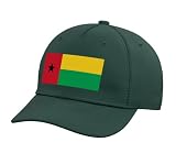 Guinea-Bissau Flag Adjustable Printed Baseball Hat, Dark Green