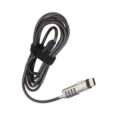 PHENOFICE Verrou USB pour Ordinateur Portable, Serrure Numérique Réglable 360°, Antivol Pratique pour Appareil Informatique, Usage Bureautique, Compatible Non USB 3.0, Noir Robuste
