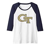 Georgia Tech Yellow Jackets Icon Logo Officially Licensed Raglan Baseball Tee