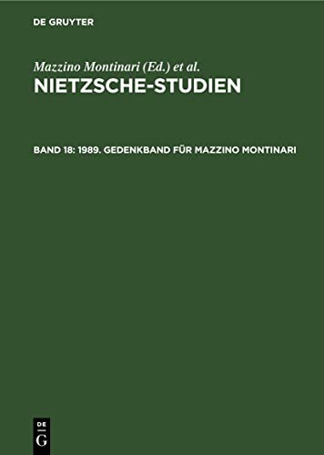 1989. Gedenkband für Mazzino Montinari (German Edition)