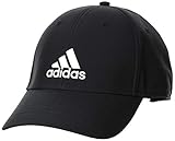 Gesticktes Logo auf der Front adidas Baseball Lightweight Embroidered Kappe, Black/Black/White, OSFM