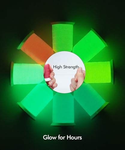 Hilo luminoso glow in the dark 8 colores 500M 30WT miniatura 7