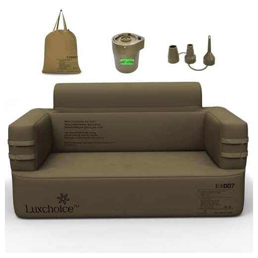 Luxchoice Inflatable Sofa Multifunctional Air Couch with Built-in Pump Portable Luxury Automatic Inflatable Chair Suitable for Home Outdoor Camping Travel