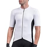 Alé Cycling Pragma Color Block Camiseta de Manga Corta, Blanco, L para Hombre