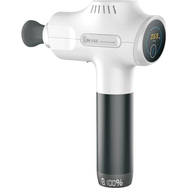 Dr. Fuji Mini Deep Tissue Muscle Massage Gun Adjustable Speed Levels and Replaceable Massage Heads