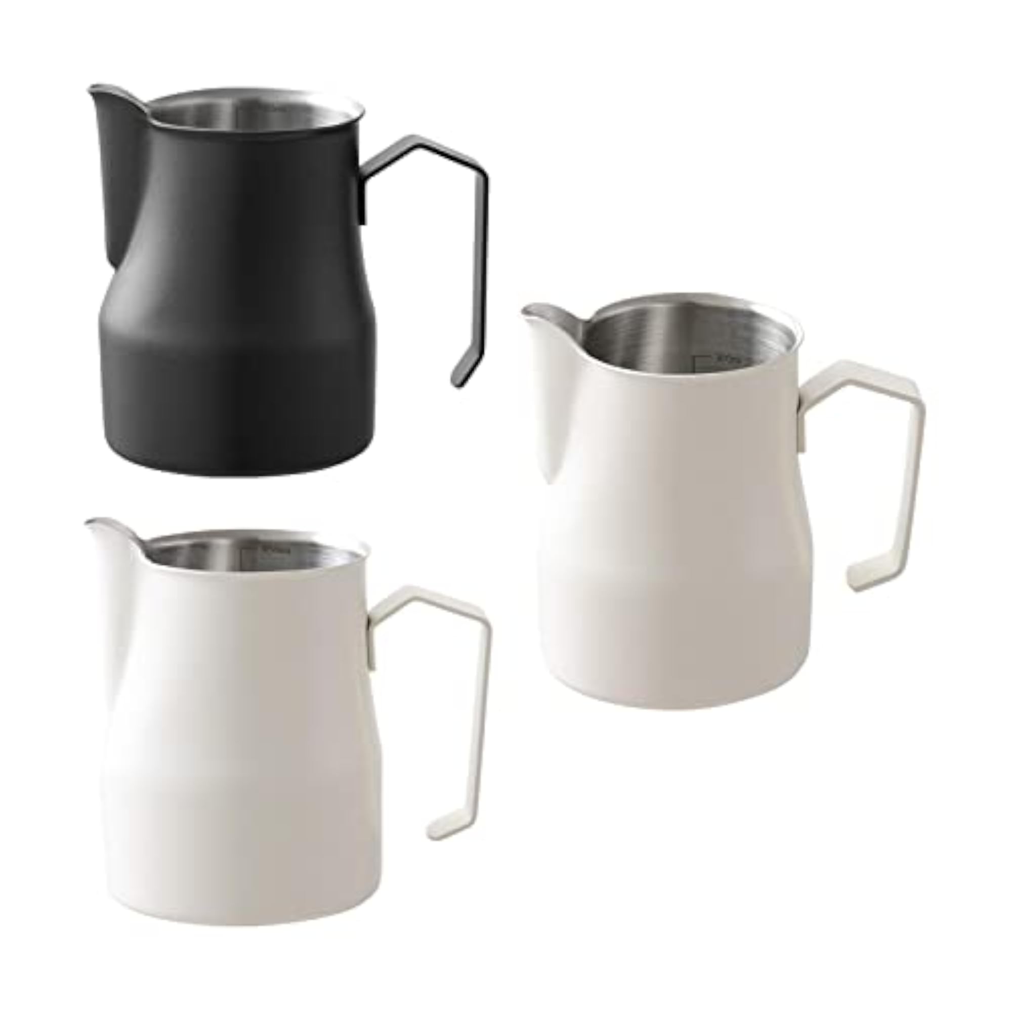 3Pcs Milk Frothing Jug Set, Stainless Steel