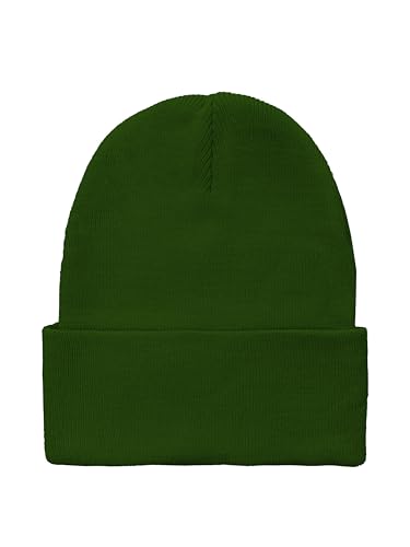 ZSUN Gorro de punto de invierno, gorro unisex, multicolor, invierno, cód. 7252, Verde, Talla única