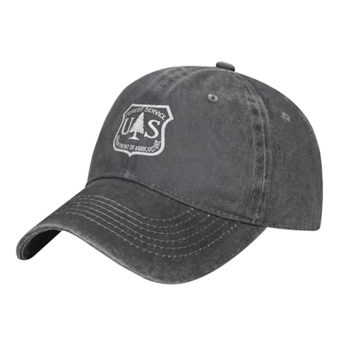 Generic The Us Forest Service Hat Vintage Washed Distressed Baseball Cap Adjustable Retro Trucker Hats Deep Heather