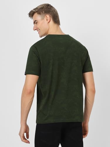 Image of Urbano Fashion Men's Printed Half Sleeve Slim Fit Cotton T-Shirt