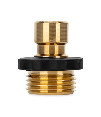 Camco 5/8" Brass And Steel Quick Hose Disconnect - Connect And Disconnect Between Multiple Hose Attachments | Automatic Shut-Off When Disconnected | 1 Female & 3 Male Fittings - 4 Count - (20136) #TOP5