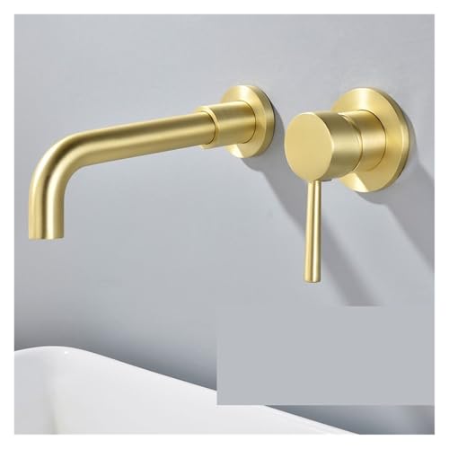 Grifo de lavabo de latón macizo con acabado espejo para baños minimalistas