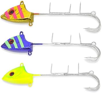 3 pcs Hairtail Bait Night Glow Double Hook Boat Fishing 15g-60g Jig Bait Sea Fishing Lure Bait