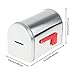 Fenteer Mailbox Postbox Christmas Modern Metal Mail Insertion Windproof Mail Box Letter Box for Gate External Outdoor Door Decoration, silver
