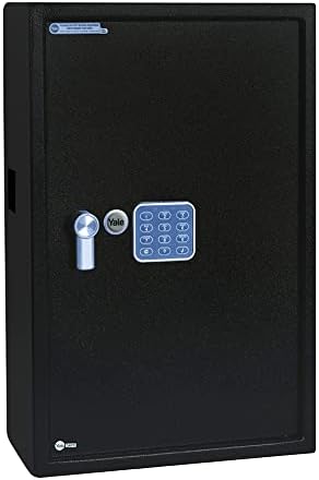Yale YSV/250/DB2 Medium Value Safe, Digital Keypad, LED Light Indicators, Steel Locking Bolts, Emergency Override Key, Wall And Floor Fixings, Black Finish, 16 Litre Capacity 25 x 35 x 25 cm