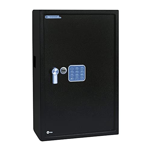 Yale YKB/550/DB1 Large Electronic Key Cabinet Holds up to 100 Keys with Numbered Racks Supplied with 2 Override Keys