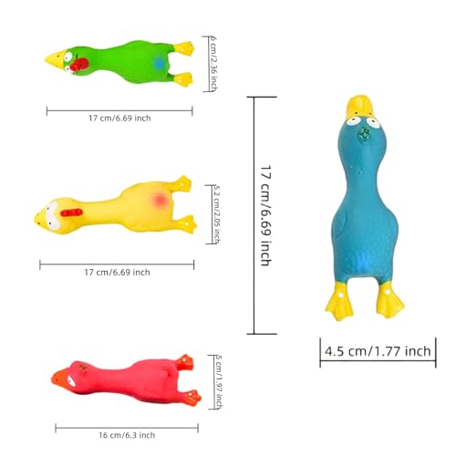 Juguete de Látex Squeaky para Perros 6.7 pulgadas 4 Pzs miniatura 2