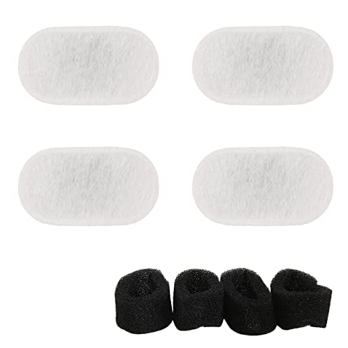 Lrtzizy 8Pcs Water Fountain Filters Dog Fountain Filter Replacement for 67Oz/2L Pet Water Fountain Stainless Steel