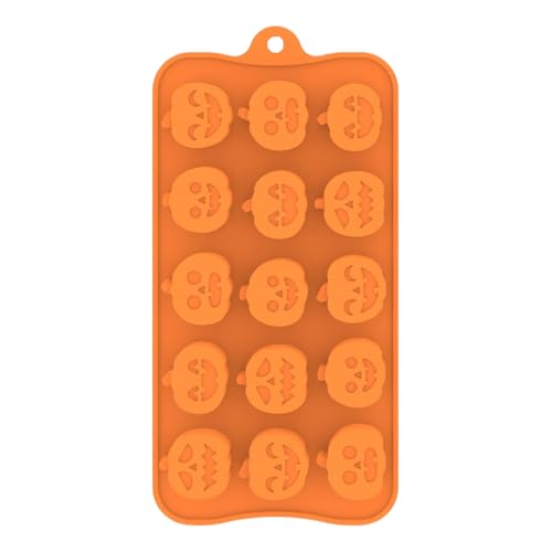 Tyinerc Moldes para caramelos de Halloween, 15 unidades, aptos para microondas, para fiestas, hechos en casa, con ositos de goma