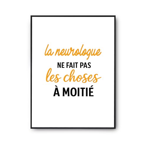 Cadeau humour poster la neurologue affiche citation pour un anniversaire unique