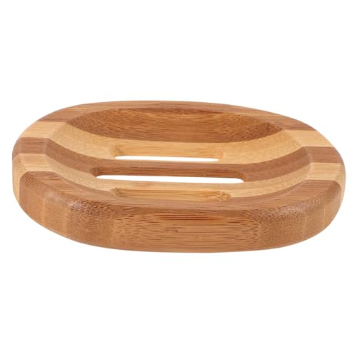 KAILIKETIY 竹の石鹸皿 ソープラックトレイ 家具籐 リフレクターランプシェード 洗面台用石鹸 ライトカラーディフ??ューザー ソファ籐 バスルームソープホルダー 石鹸置き 竹 木製 Brown