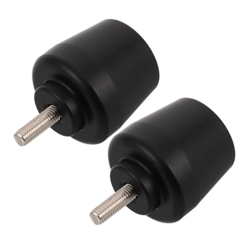 Tapones de Extremo de Manillar M6 negros para moto, contrapesos metálicos antivibración de 1 par