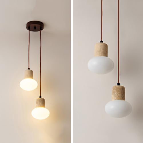 Lámpara de techo de madera rústica y vidrio soplado esmerilado para ambientes selectos 4