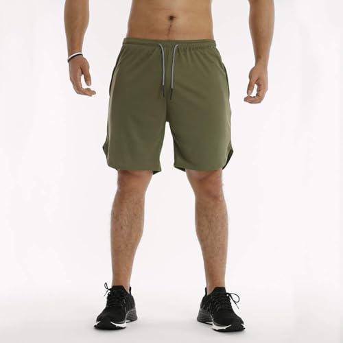 MECH-ENG Men's Workout Running 2 in 1 Shorts Training Gym 7" Short with Pockets2