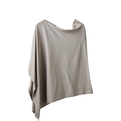 Image of Hadley Wren Women's Classic Colorblock Everyday Cotton Poncho, Black Solid Solid