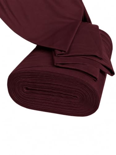 Image of Glus Fabric by The Metre-Mercerised Dyed Cotton for Embroidery-Cross Stitch-Bed Covers-Curtains-Cushion Covers-Table Cloth-Chair Upholstery-Sofa Cover (Marron, 100 cm X144 cm)