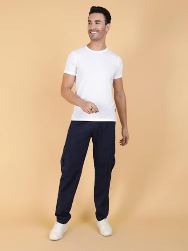 Image of KOTTY Men's Streetwear Style Utility Cargo Pants with Drawstring Waist and Flap Pockets