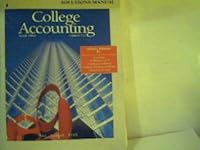 college accounting, solutions manual, 7th edition 0028014588 Book Cover
