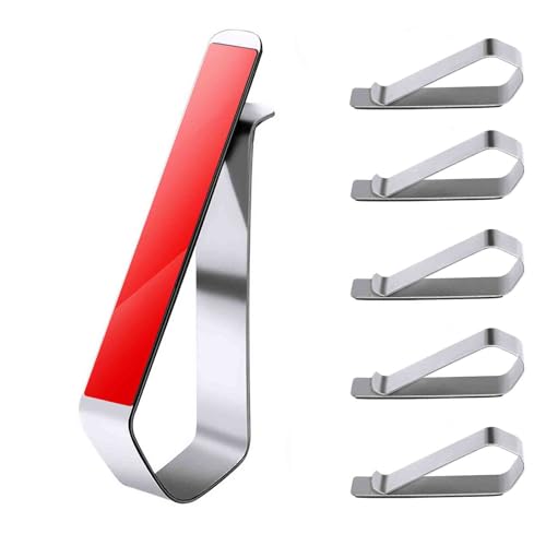 6-Pack Premium Stainless Steel Clips with 3M Adhesive – DIY Car Sun Visor Mounting Kit for Photo Frames (Not Included), Strong Hold Accessory for Custom Displays, Versatile for Home & Office & Use