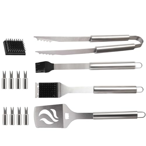 Dr. Camp 13 PCS Grilling Accessories, Grill Set, Grilling Set, Barbecure Utensils, Stainless Steel